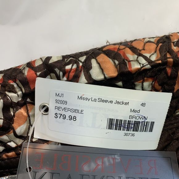 Kaktus Quilted Brown, Orange, Lightweight 2 in 1 Quilted Jacket Size M MSRP $80 - Picture 13 of 16